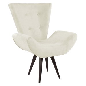 Poltrona Decorativa Bella Suede Bege