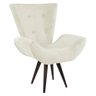 Poltrona Decorativa Bella Suede Bege - 1