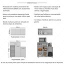 Ver imagem 3 de Kit Armário de Cozinha 93cm com Balcão Multiuso para Micro-ondas Multimóveis Mp2282 Branco