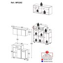 Ver imagem 4 de Kit Armário de Cozinha 93cm com Balcão Multiuso para Micro-ondas Multimóveis Mp2282 Branco