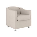 Ver imagem 4 de Kit 2 Poltronas Bia Decorativa Reforçada Recepção Clinica Salão Sala de Estar Suede:bege