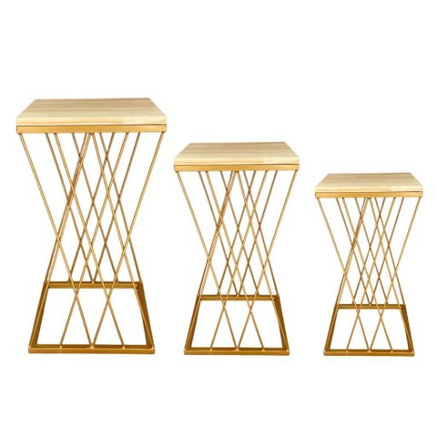 Kit Mesa de Ferro Treliça Teia Cruzada