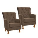 Ver imagem 1 de Kit 2 Poltronas Ferrara em Madeira de Eucalipto Movellu Home