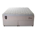 Ver mais imagens de Conjunto Cama Box Queen Size Roma 158x198x71 Bege/Branco c/ Molas Ensacadas