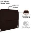 Ver imagem 4 de Cabeceira Casal 140 Cm com Frame Alana Suede Marrom Artte