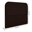 Ver imagem 3 de Cabeceira Casal 140 Cm com Frame Alana Suede Marrom Artte