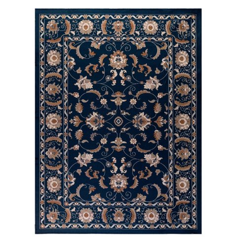 Tapete Sala Quarto Antiderrapante Tipo Belga Persa Clássico:Petunia Azul/2,00x3,00m