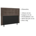 Ver imagem 7 de Cabeceira Estofada Cama Box Casal 140 Cm Helena Suede Marrom