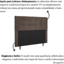 Ver imagem 6 de Cabeceira Estofada Cama Box Casal 140 Cm Helena Suede Marrom