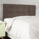 Ver imagem 2 de Cabeceira Estofada Cama Box Casal 140 Cm Helena Suede Marrom