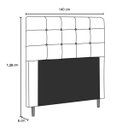 Ver imagem 3 de Cabeceira Estofada Cama Box Casal 140 Cm Helena Suede Marrom