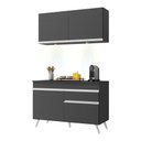 Ver imagem 3 de Armário de Cozinha Compacta 2 peças com Leds MP2012.898 Veneza Up Multimóveis Preto