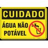 PLACA CUIDADO ÁGUA NÃO POTÁVEL - 1