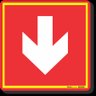 PLACA SETA INDICATIVA PARA BAIXO - 1