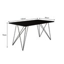 Ver imagem 6 de Mesa Jantar Industrial Trama 1,40x0,80m Preta com 4 Cadeiras Estofadas Vitória Bege e Preta