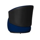 Ver imagem 4 de Poltrona Organica Beatriz Veludo Azul Marinho C/ Composê Corano Preto - Lm Decor