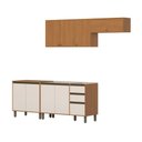 Ver imagem 2 de Cozinha Compacta Venaly 9 Portas 2 Gavetas CEC297 Cinamomo/Off White - Henn