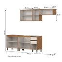 Ver imagem 4 de Cozinha Compacta Venaly 9 Portas 2 Gavetas CEC297 Cinamomo/Off White - Henn