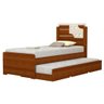 Cama Bibox Solteiro Luiza com Auxiliar 100% Mdf Resistente:canela - 2