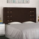 Ver imagem 2 de Cabeceira Queen 1,60m Genova Suede - Pallazio - Marrom Café