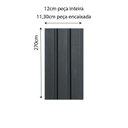 Ver imagem 4 de Painel Ripado Interno de Poliestireno 270cm x 12cm 1cm Formaco Decor Preto