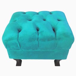Puff Luiz Retro XV SLK Decor Azul Turquesa - 2