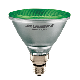 Lâmpada Halogena PAR38 100W 30º BASE E-27 LUZ VERDE - 127 Volts - 1