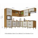 Ver imagem 5 de Cozinha Completa Ângulo 9 Peças Imperatriz Nesher Freijó-off White