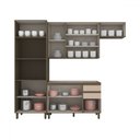 Ver imagem 3 de Cozinha Completa 10 Portas 2 Gavetas com Vidro 100% Mdf Duna/cristal - Henn