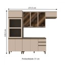 Ver imagem 4 de Cozinha Completa 10 Portas 2 Gavetas com Vidro 100% Mdf Duna/cristal - Henn