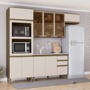 Ver imagem 1 de Cozinha Completa 10 Portas 2 Gavetas com Vidro 100% Mdf Duna/cristal - Henn