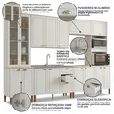 Ver imagem 5 de Cozinha Compacta Modulada 6 Peças com 16 Portas e Torre Quente Americana Branco Nobre