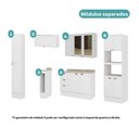 Ver imagem 4 de Armário de Cozinha Completa com Balcão Milla Loft Octa Carraro Branco