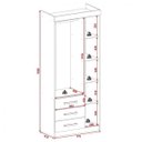 Ver imagem 4 de Guarda-Roupa Solteiro 3 Portas 3 Gavetas Palmas Rodial