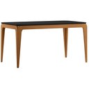 Ver imagem 1 de Mesa de Jantar Aurea 160x90 cm com Vidro Cinamomo Preto - New Ceval