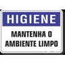 PLACA HIGIENE MANTENHA O AMBIENTE LIMPO - 1
