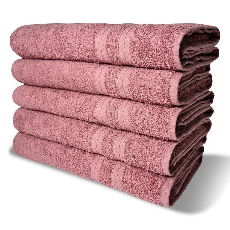 Kit 10 Toalhas Banho Gigante Itália Soft 100% Algodão Grossa Luxo - Rosê