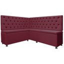 Ver imagem 1 de Kit Canto Alemão para Casa Cozinha Capitonê 1,25x1,60m Veludo Bordo Sofa Store