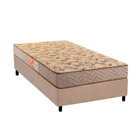 Conjunto Box Solteiro: Colchão Espuma Paropas D33 Pasquale Wave Clean + Base Crc Suede Clean (