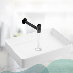 Torneira Parede Aço Inox Banheiro Lavabo Redonda Curta Preto - Modelo Rio - 4