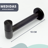 Torneira Parede Aço Inox Banheiro Lavabo Redonda Curta Preto - Modelo Rio - 2