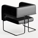 Ver imagem 6 de Poltrona Decorativa Scarlett D02 Base de Aço Preto Couríssimo Preto B-159 - Lyam Decor