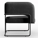 Ver imagem 7 de Poltrona Decorativa Scarlett D02 Base de Aço Preto Couríssimo Preto B-159 - Lyam Decor