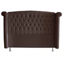 Ver imagem 2 de Kit Realeza Cabeceira de Cama Box e Calçadeira Baú Queen 160 Cm Suede Rosê Eli Móveis