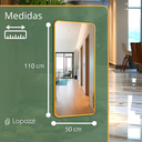 Ver imagem 2 de Espelho Retangular Grande 110x50cm Moldura de Alumínio Dourada Sala Hall