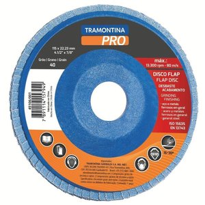 Disco Flap para Acabamento 4.1/2" Grão 120 Tramontina Pro Tramontina