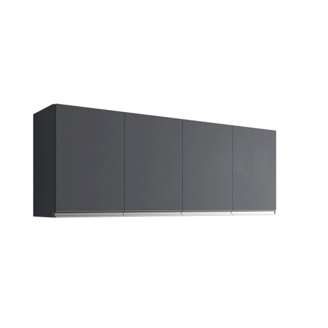 Armário Aéreo Branco Suspenso P/ Cozinha Andreia 150cm C/ 4 Portas - Ajl Móveis