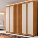 Ver imagem 4 de Guarda-roupa Casal 6 Portas 6 Gavetas Montreal Cinamomo/off White