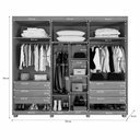 Ver imagem 3 de Guarda-roupa Casal 6 Portas 6 Gavetas Montreal Cinamomo/off White