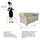 Ver imagem 7 de Sofá Recamier Divã Chesterfield 175cm Sofia Suede Bege Capitonê- Mabe Magazine